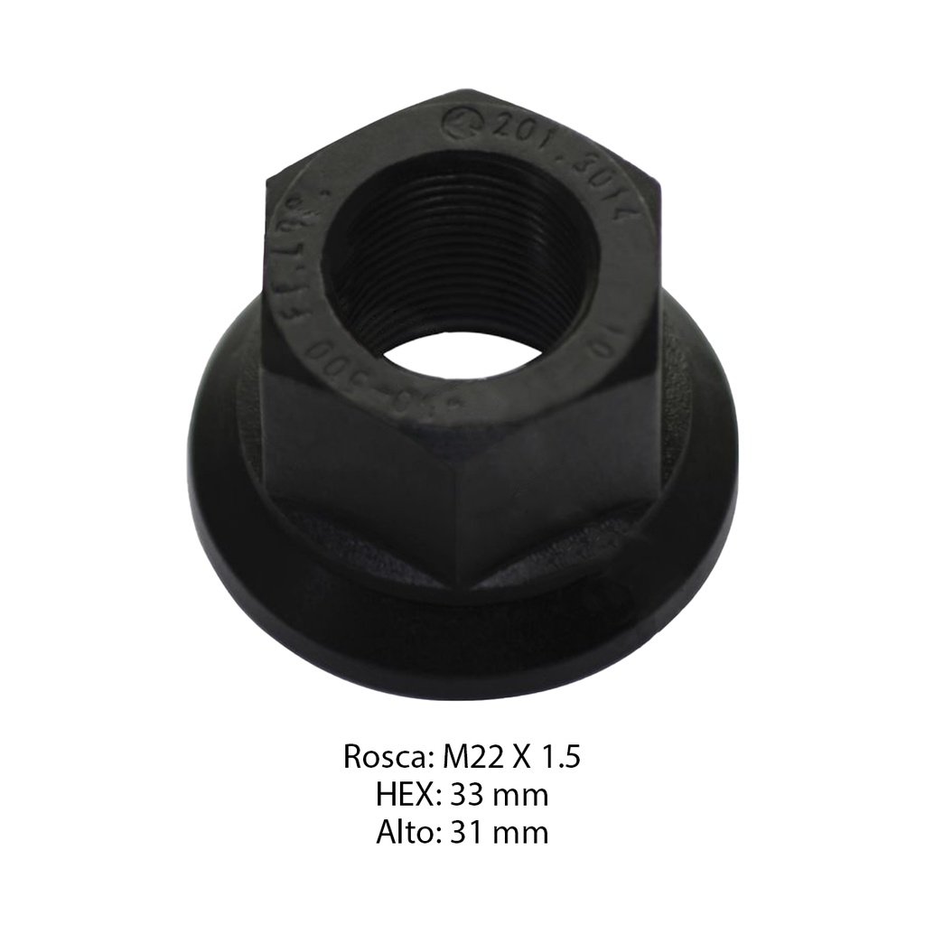 [201.3014] Tuerca M22x1,5 Hex: 33mm Height: 31mm