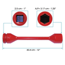 [210.2114TS] llave de Rueda de 1-1/4" y 1" L 12"