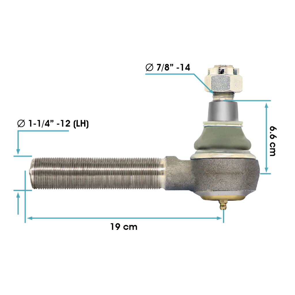 [462.ES2090L] Terminal de Direccion Izq 7.5"x1-1/4"