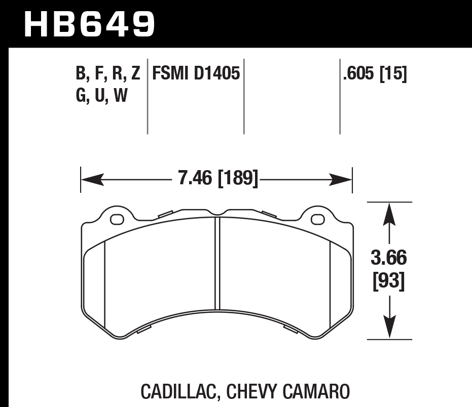 Pastilllas de freno delantera Grand Cherokee 12-15 Camaro
