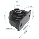 Base/Buje soporte cabina Centro 0,812"