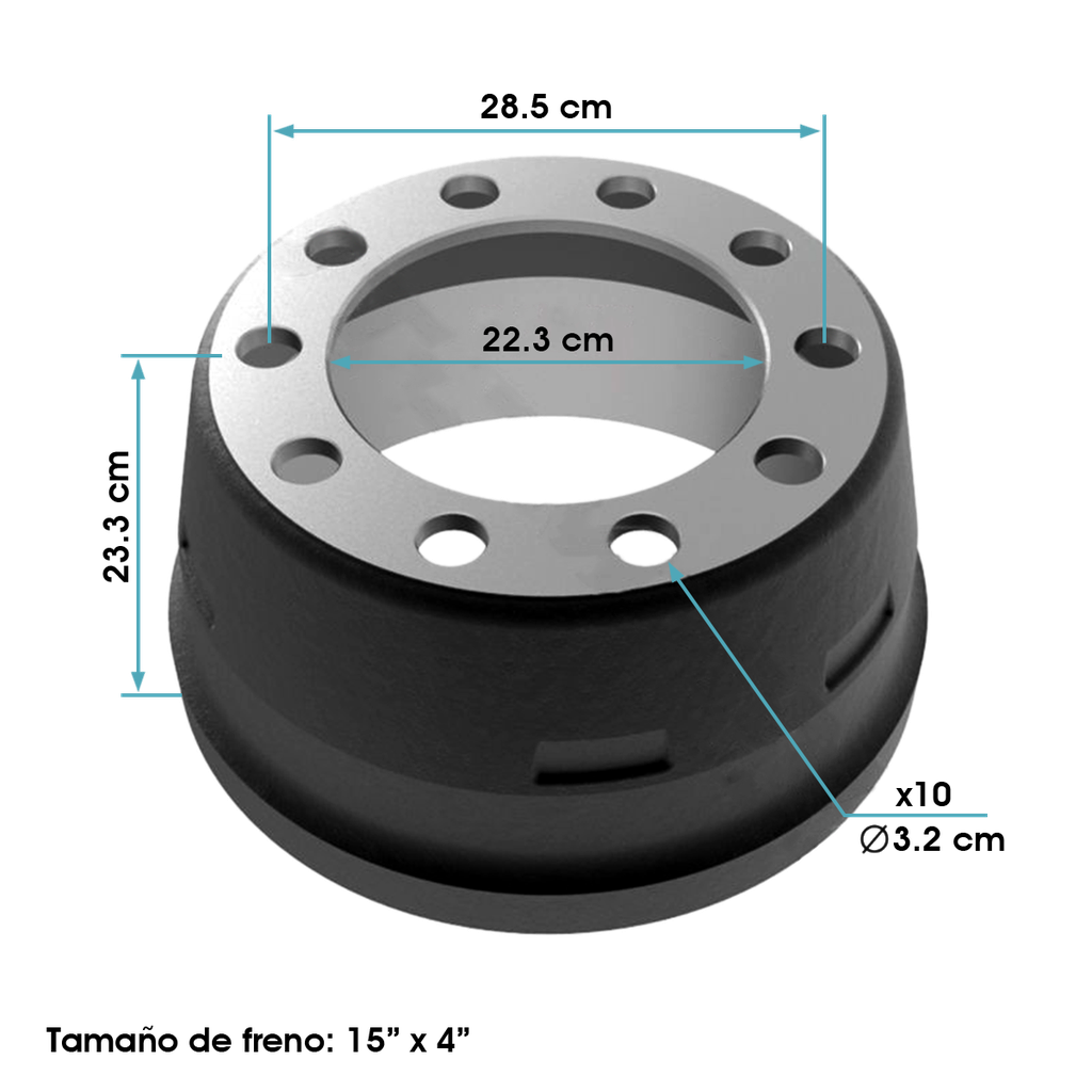 [151.5403BATR] Tambor delantero CH importado
