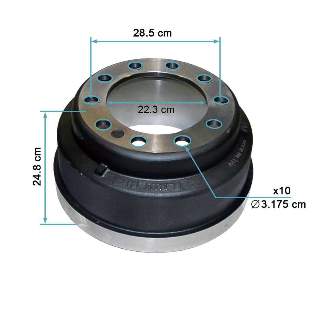 [151.6602BA] Tambor delantero MACK,CL,BATEA