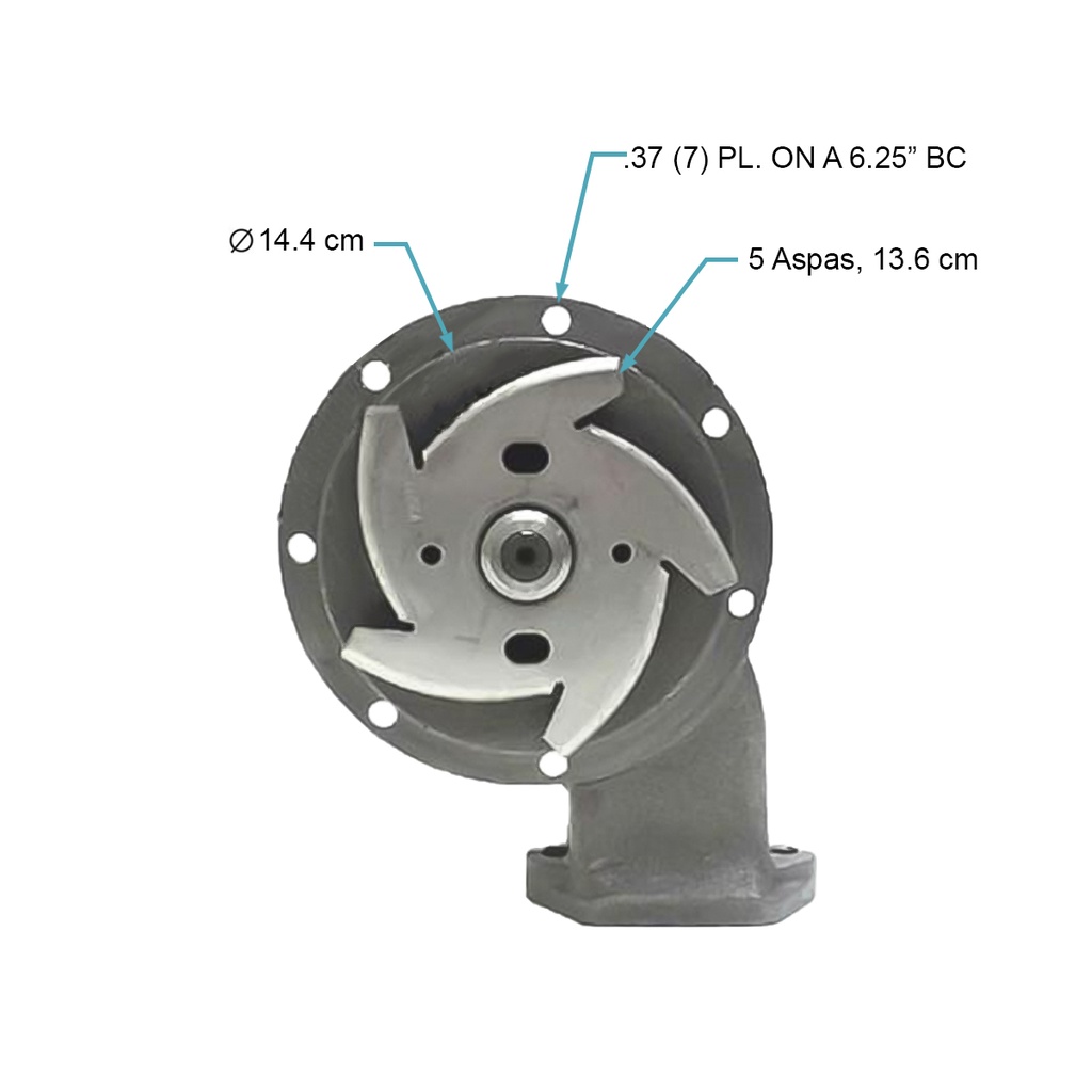 Bomba agua E7-Tech eje corto sin cuña