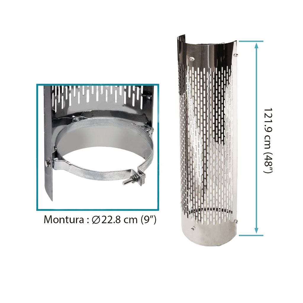 Protector vertical escape 9" 180 grados