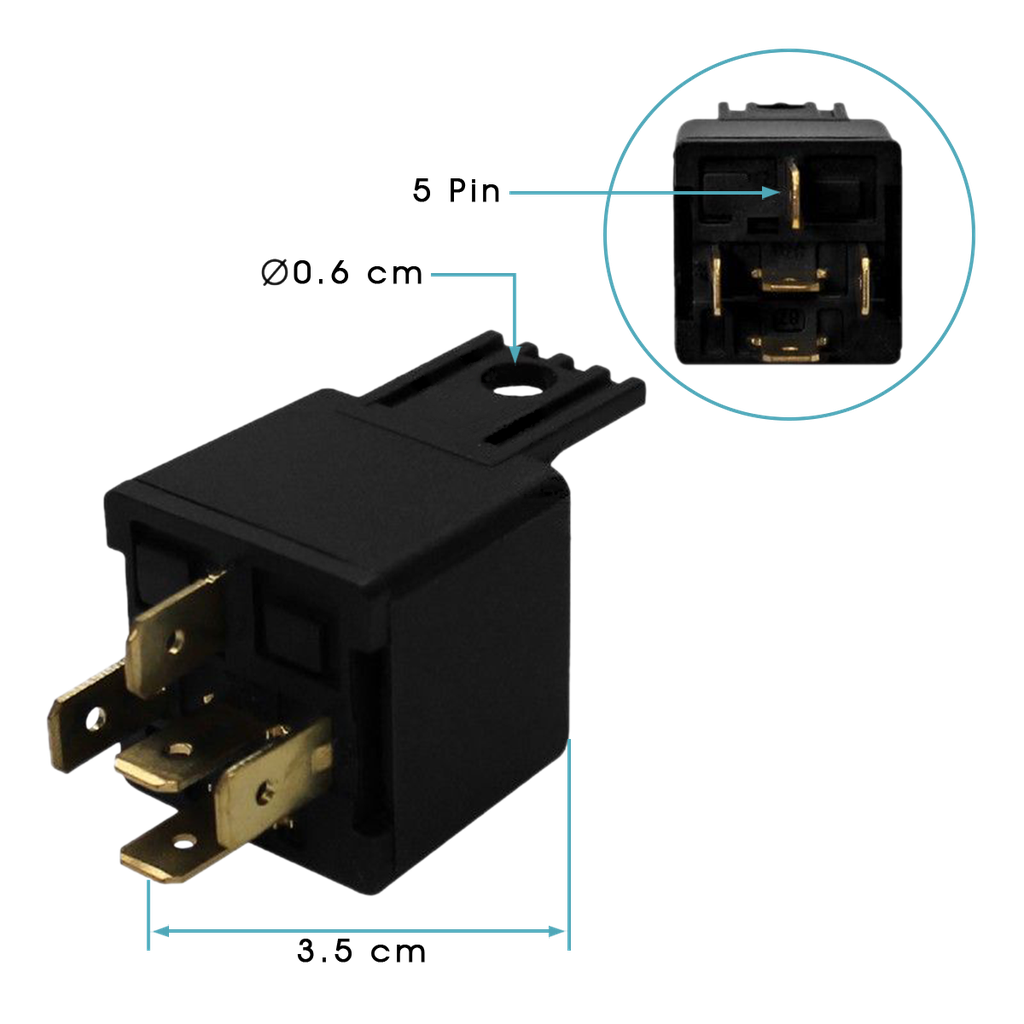 [178.2540] Relay 5 pin 12 Volt, 40 Amp