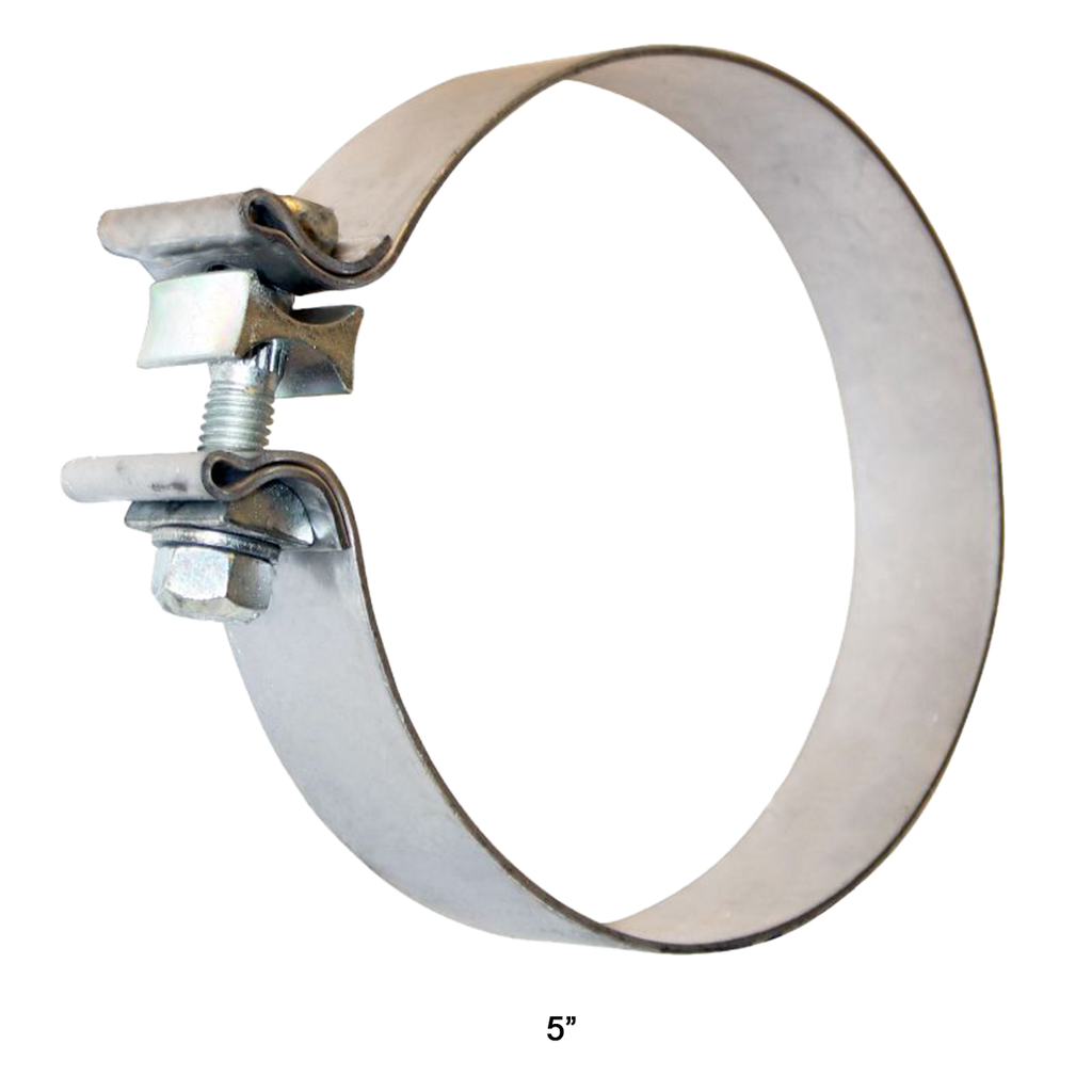 Abrazadera de escape tipo Banda De 5" - 1.25" Ancho de Acero Aluminizado