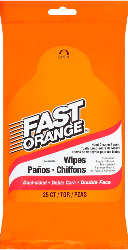 Limpiador De Manos Permatex Fast Orange en Toallas 25ps
