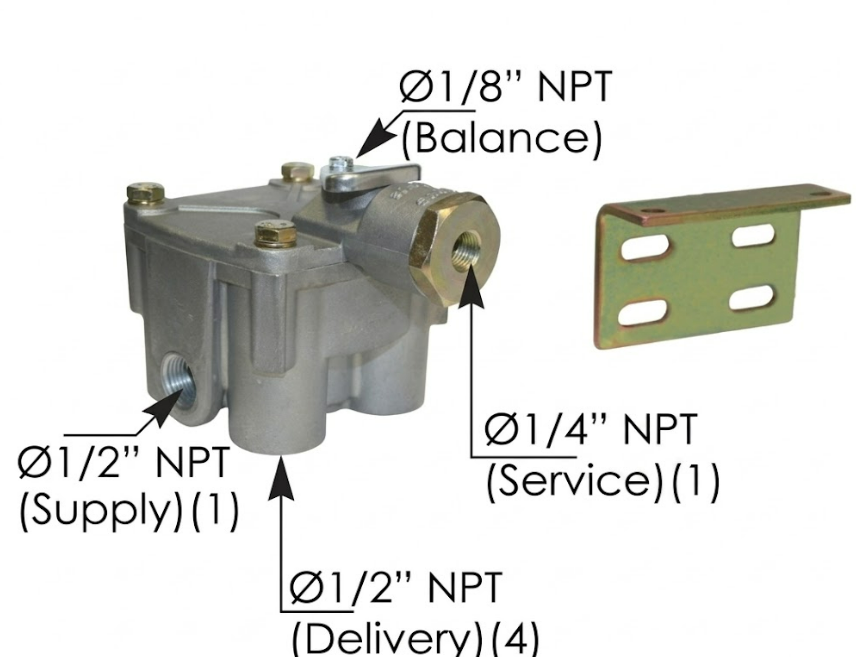Válvula Rele R-14 De 4Psig Entradas por Abajo