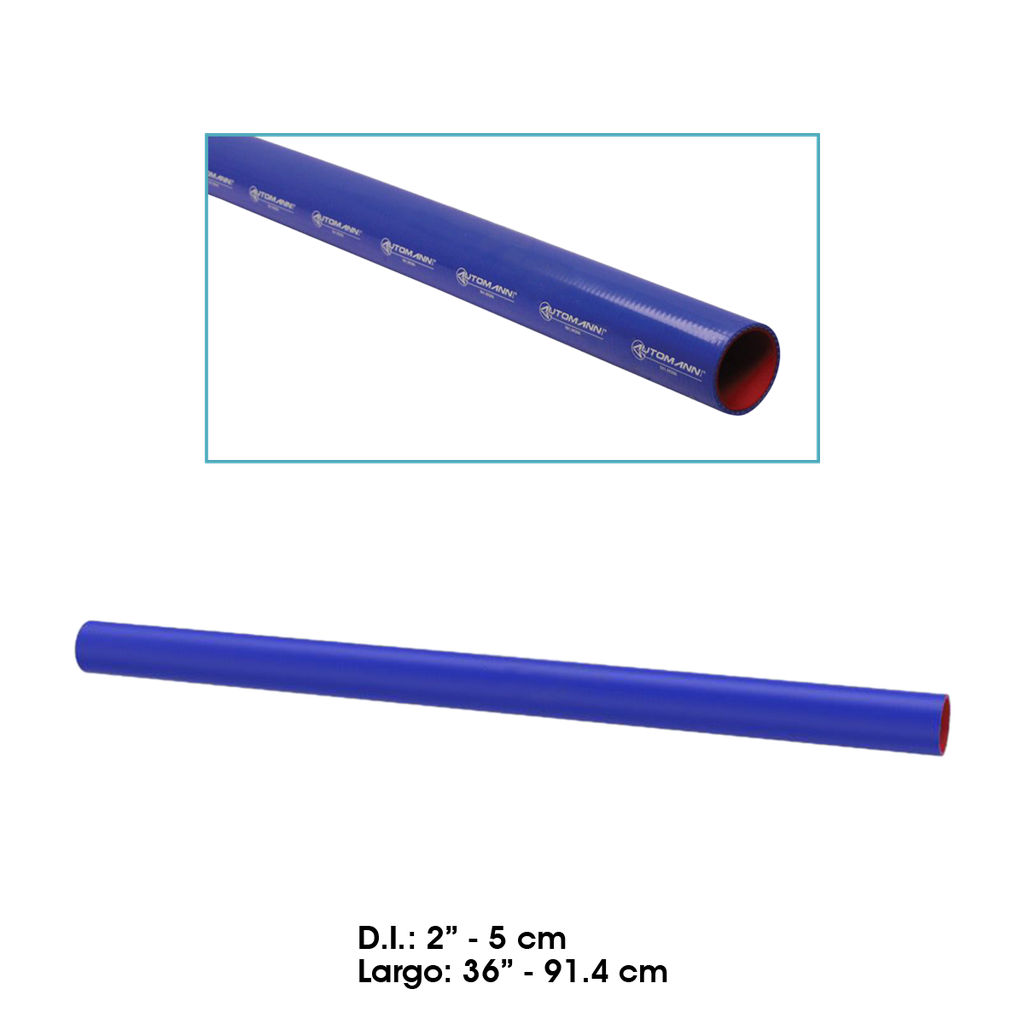 Manguera larga radiador 2.5in x 36in 4PLY