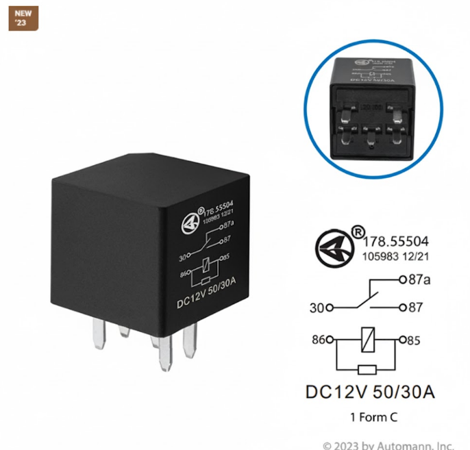Relay de desactivación del freno motor 12V / 5 Pin