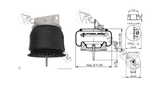Bolsa Suspensión Trasera Kenworth T800 / 2006A