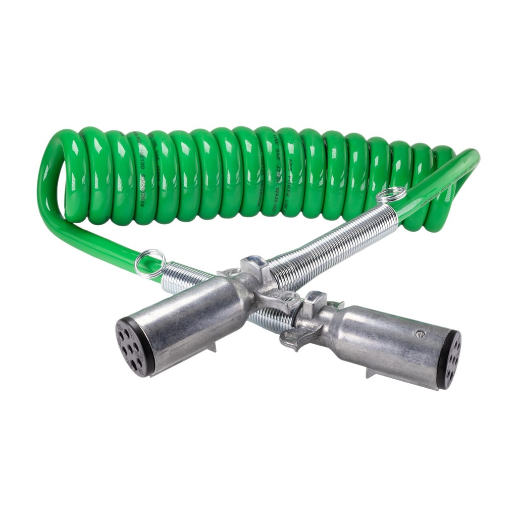 Cable espiral electrico 7 vias 12 ft