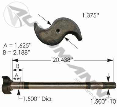 Levas LH freno rueda 20.44"x1.5" 10 Batea