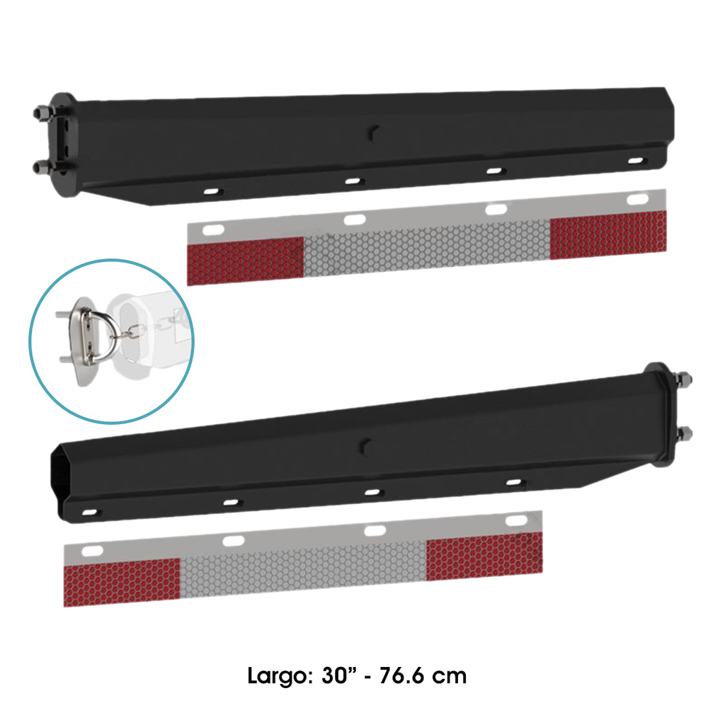 Kit Soportes De Guardabarros Negros