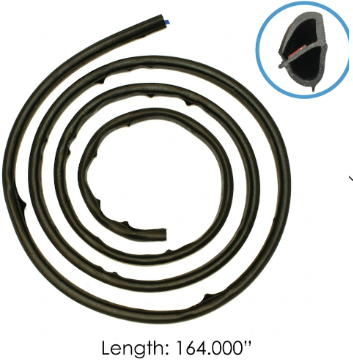 Sello / Goma de Puerta Cabina Mack CH/CL/CX/GU/CV Granite 4,5 Mts o 160" Largo