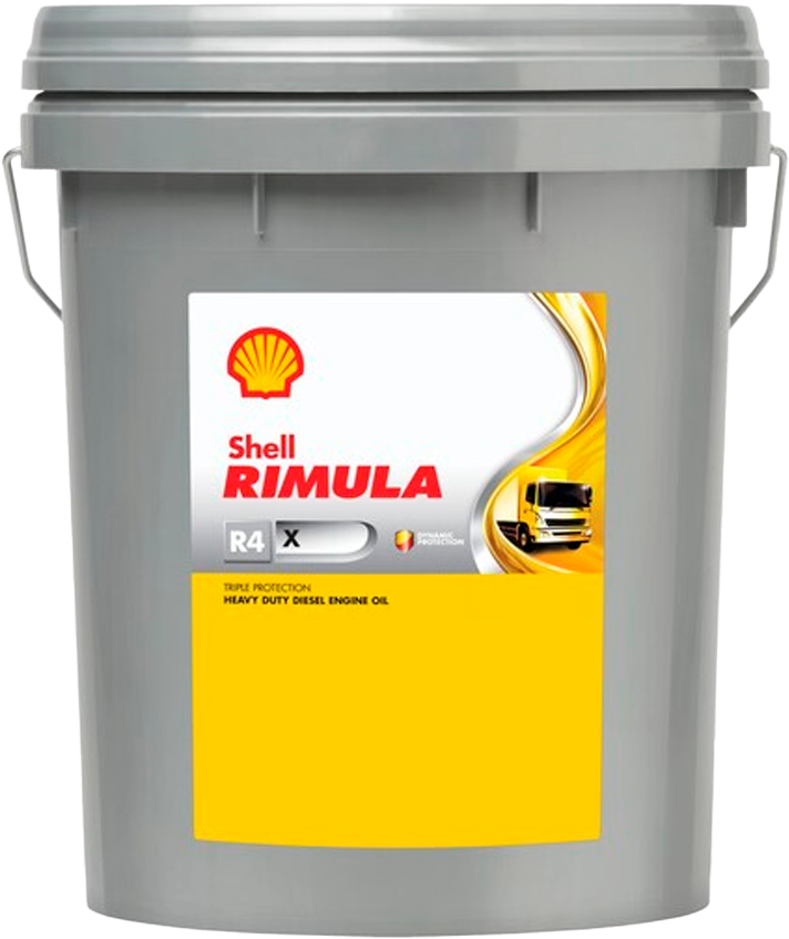 Paila aceite lubricante Shell Rimula R4X 15W40 20L