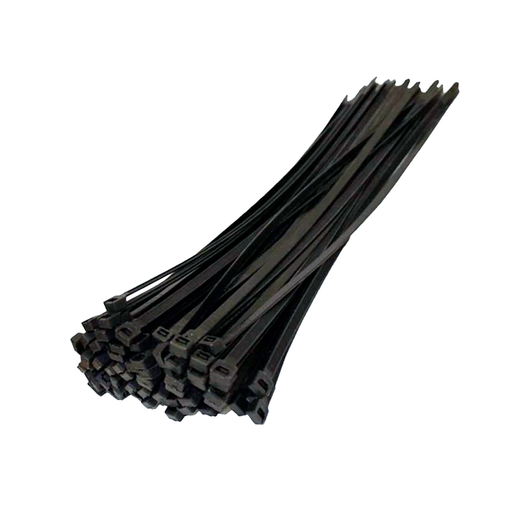 Tirrap Nylon De 4" Largo 100 piezas por paquete, Color Negro