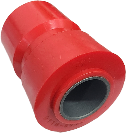 Buje del balancin Reyco Poly Rojo 1,62"D.I x 4,43"Largo x 3,37"E1 x 2,75E2