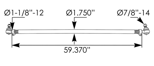 [463.DS55710] Barra de Direccion Larga CL-120 de 59,37"