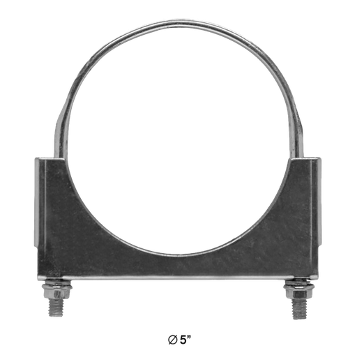 [562.U3405] Abrazadera de escape tipo U fina De 5" Cromada