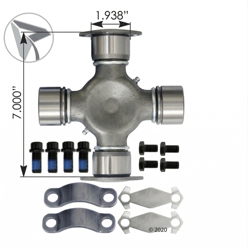 [752.5677X] Cruceta 5-469x / 5-677x De 7",17,78cm o 177,8mm Tipo HR Mixta