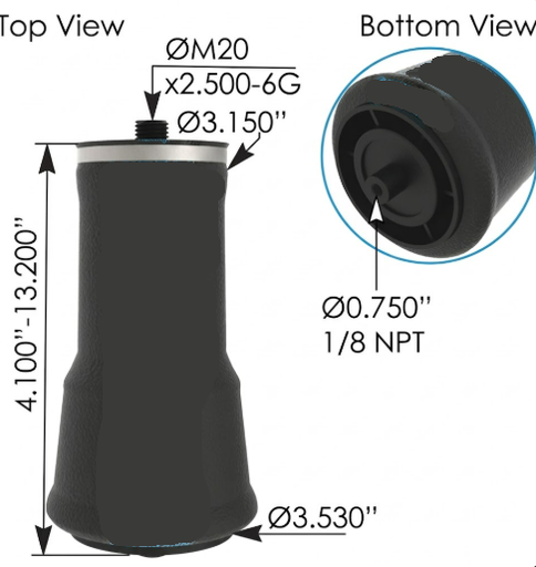 [FAS4988] Bolsa suspension cabina Mack CH/CX