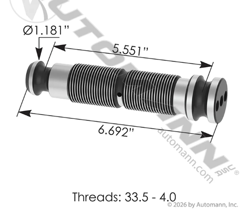 [M5450] Pasador Roscado Resorte delantero Mack Vision/CH/GU/CXU