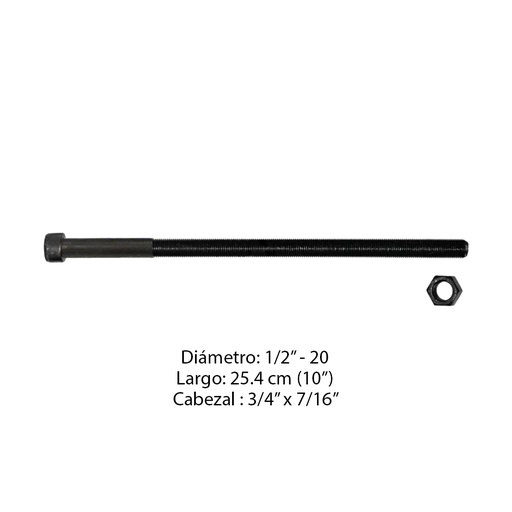 [MCB700] Kit Tornillo Guia De ballesta Trasera de 1/2" x 10"L Grado 5