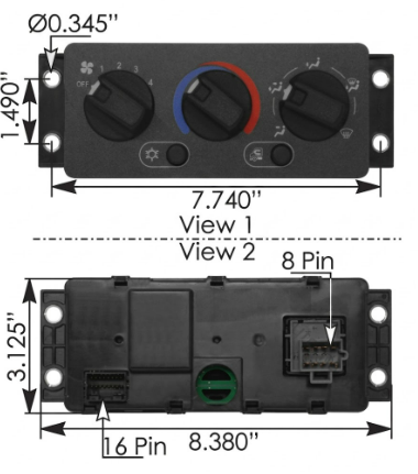 [577.62526BE] Panel Control Mando Mack A/A CXU/GU/CHU MP8
