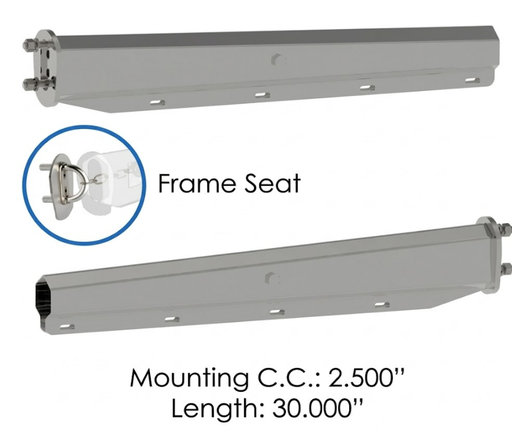 [562.490SS201FS] Kit Soportes Guardabarros De Acero Inoxidable 30"L