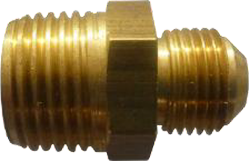 [48F-06-06] Conex. Bronce Recto x Macho NPT 3/8x3/8