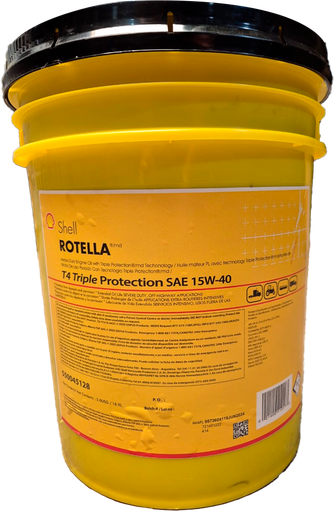 [15W40-SHELL] Paila aceite lubricante Shell Rotella T-4 15W40 20L